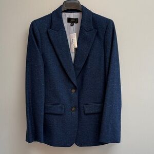 J. Crew Women's Navy Textured Blazer